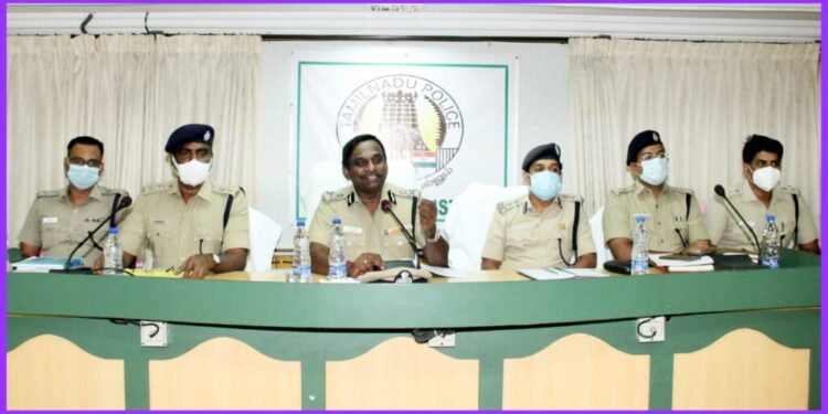 தேர்தல் பாதுகாப்பு நடவடிக்கைகள் குறித்து தென் மண்டல ஐ.ஜி முருகன் தலைமையில் ஆலோசனை கூட்டம்