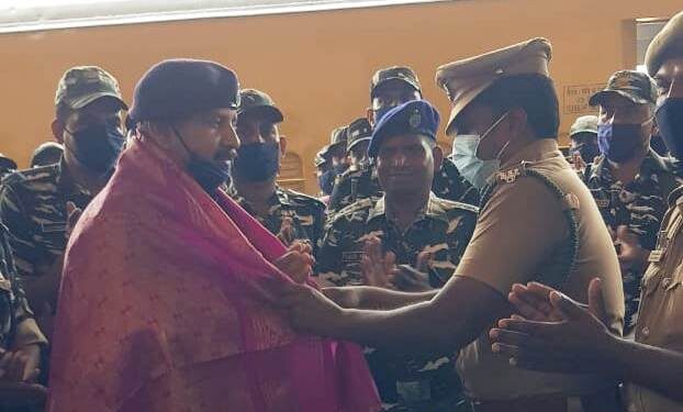 மத்திய துணை பாதுகாப்பு படையினரை வரவேற்ற திருநெல்வேலி காவல்துறை