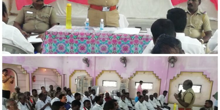 விளாத்திகுளம் சட்டமன்ற தொகுதிக்கான அனைத்து கட்சி கூட்டம் – விளாத்திகுளம் எஸ்பி  பிரகாஷ் அறிவுரை