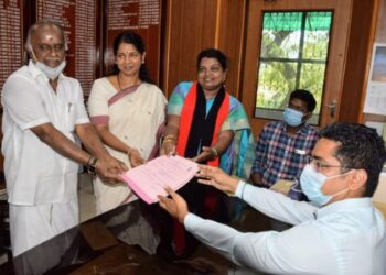 தூத்துக்குடி திமுக வேட்பாளர் கீதாஜீவன் இன்று வேட்புமனு தாக்கல்