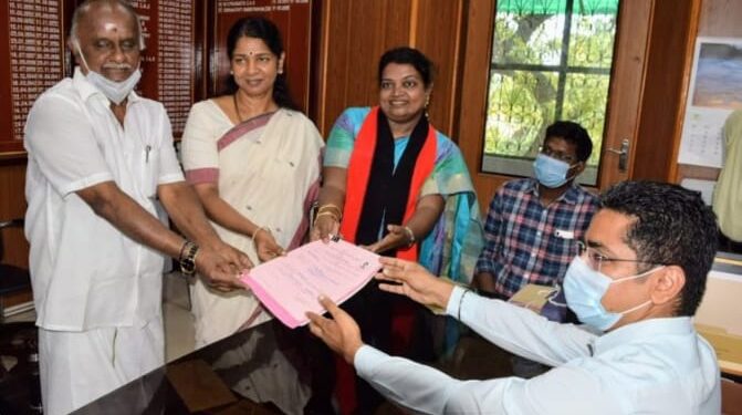 தூத்துக்குடி திமுக வேட்பாளர் கீதாஜீவன் இன்று வேட்புமனு தாக்கல்