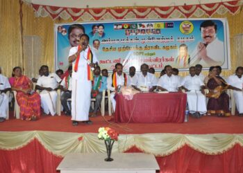 தூத்துக்குடியில் அனைத்து இளைஞர்களுக்கும் வேலைவாய்ப்பு –  செயல்வீரர் கூட்டத்தில் தேமுதிக வேட்பாளர் சந்திரன் வாக்குறுதி