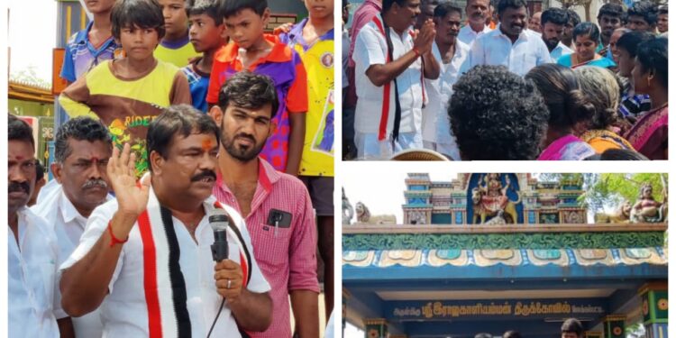 விளாத்திகுளம் கிழக்கு ஒன்றிய கிராமங்களில் அ.தி.மு.க வேட்பாளர் சின்னப்பன் சூறாவளி பிரச்சாரம்