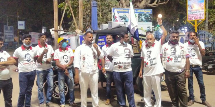 தேவகோட்டையில் மக்கள் நீதி மய்யம் வேட்பாளர் வாக்கு சேகரிப்பு