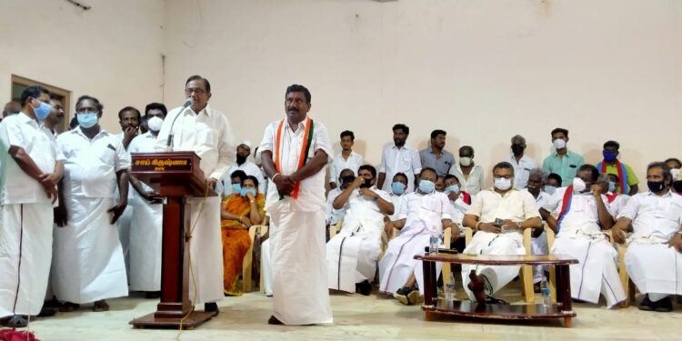 தேவகோட்டையில் மதசார்பற்ற கூட்டணி சார்பில் ஊழியர் கூட்டம் நடைபெற்றது