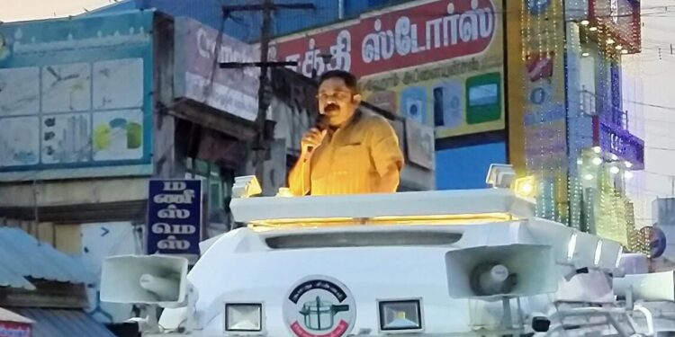 சிவகங்கை மாவட்ட அமமுக வேட்பாளர்களை ஆதரித்து டி.டி.வி தினகரன் தேர்தல் பிரச்சாரம்