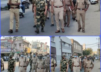 சட்டமன்ற தேர்தல் பாதுகாப்பை முன்னிட்டு தூத்துக்குடியில் எஸ். பி.ஜெயக்குமார் தலைமையில் காவல்துறை மற்றும் துணை ராணுவபடையினரின் கொடி அணிவகுப்பு