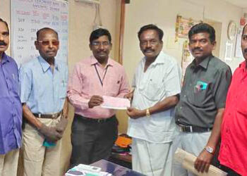 கோவில்பட்டியில் பள்ளிக்கு கூடுதல் கட்டடத்திற்காக தமிழ்நாடு மொ்க்கன்டைல் வங்கி சாா்பில் ரூ. 8 லட்சம் நிதி