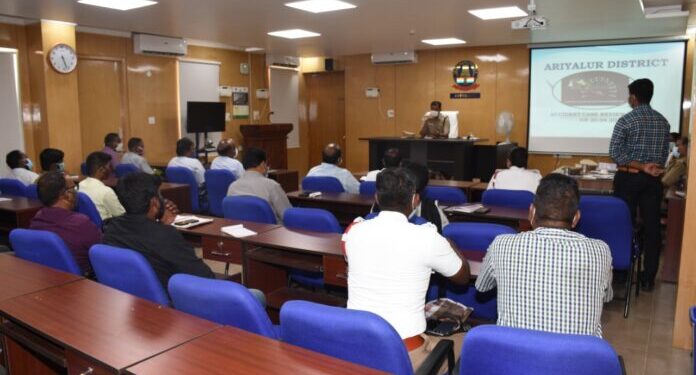 அரியலூர் மாவட்ட எஸ்.பி தலைமையில் சாலை பாதுகாப்பு ஆலோசனை கூட்டம்