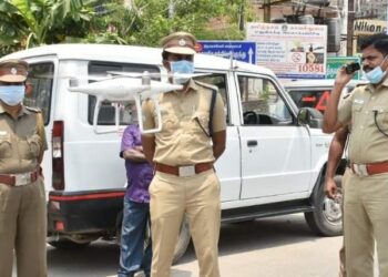 நெல்லை மாநகர்‌‌‌ முழுவதும் டிரோன் கேமரா மூலம் கண்காணிப்பு