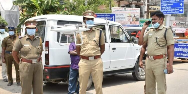 நெல்லை மாநகர்‌‌‌ முழுவதும் டிரோன் கேமரா மூலம் கண்காணிப்பு