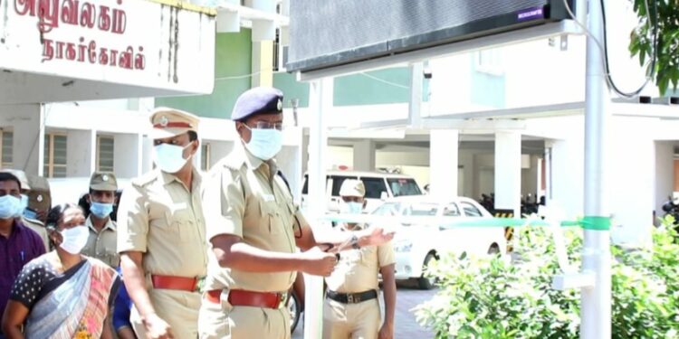 கன்னியாகுமரி டிஜிட்டல் விழிப்புணர்வு அடையாள போர்டை யை மாவட்ட எஸ்.பி இன்று திறந்துவைத்தார்