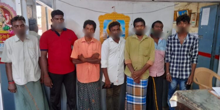 சீட்டு வைத்து சூதாட்டம் ஆடிய 7 பேர் கைது – பணம் ரூ. 8700/- பறிமுதல்.