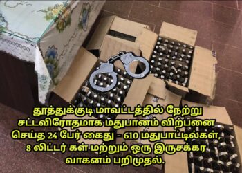 தூத்துக்குடி மாவட்டத்தில் கடந்த வாரம் சிறப்பாக பணியாற்றிய 7 காவல் ஆய்வாளர்கள் உட்பட 41 காவல்துறையினருக்கு, எஸ்பி எஸ். ஜெயக்குமார் வெகுமதி மற்றும் பாராட்டுச்சான்றிதழ்