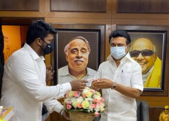 தமிழக முதல்வர்  மு.க . ஸ்டாலினை சந்தித்து வாழ்த்து பெற்றார் ஸ்ரீவைகுண்டம் எம்எல்ஏ ஊர்வசி அமிர்தராஜ்!!