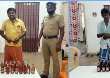 விளாத்திகுளம் பகுதியில் சட்டவிரோதமாக மதுபாட்டில் விற்பனை செய்த நபர்கள் மீது 8வழக்கு பதிவு செய்து 106மதுபாட்டில்கள் பறிமுதல்