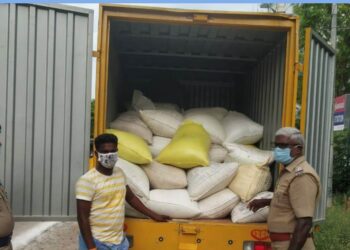 விளாத்திகுளம் அருகே 55 மூட்டை ரேஷன் அரிசி கடத்திய நபர் கைது –