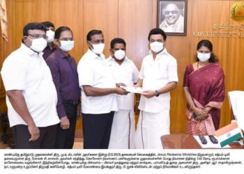 இயேசு விடுவிக்கிறார் ஊழியங்களின் சார்பாக ரூ.1.5 கோடி கொரோனா நிவாரண நிதி முதல்வரிடம் வழங்கப்பட்டது