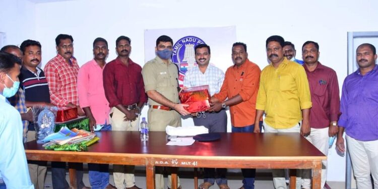 மயிலாடுதுறை மாவட்ட எஸ்.பி ஸ்ரீநாதா IPS-க்கு பிரிவு உபசார விழா