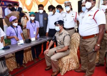 சென்னையில் போலீசாருக்கு உடல் பரிசோதனை மருத்துவ முகாம்