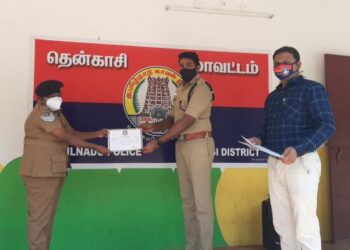 சிறப்பாக பணியாற்றிய 8, காவலர்களுக்கு மாவட்ட எஸ்‌‌‌.பி பாராட்டி சான்றிதழ் வழங்கினார்‌‌