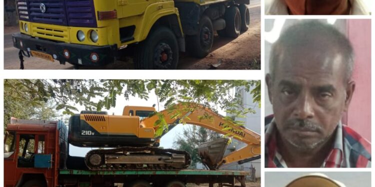 விளாத்திகுளம் பகுதியில் சட்ட விரோதமாக மணல் அள்ளி லாரிகளில் கடத்திய கும்பல் கைது