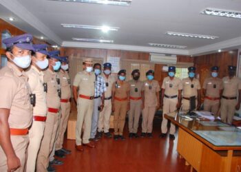 ரோந்து காவல் பணிக்கு உடல் வேலை கேமரா பயன்படுத்த மாவட்‌‌‌ட எஸ்‌‌‌.பி தலைமையில்‌‌‌ பயிற்சி