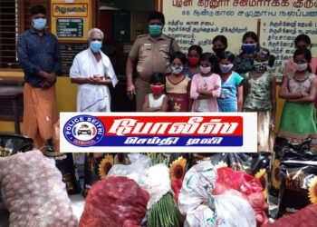 முதியோர் இல்லங்களுக்கு நிவாரன பொருட்கள் வழங்கிய ஒட்டன்சத்திரம் டி.எஸ்‌.பி