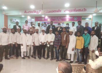 தமுமுகவினரை பாராட்டி சிறப்பு செய்த ரோட்டரி சங்கம்