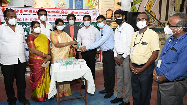 தூத்துக்குடி அரசு மருத்துவமனைக்கு கோஸ்டல் எனர்ஜன் அனல்மின் நிலையம் சார்பாக ரூ 4 லட்சம் மதிப்புள்ள 200 ஆக்சிசன் மீட்டர் வழங்கப்பட்டது.