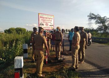 நெடுஞ்சாலையில் அடிக்கடி விபத்துக்கள் நடைபெறுவதையொட்டி அந்த இடங்களை நேரில் ஆய்வு