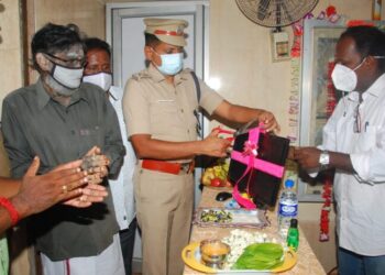 திருவாரூர் கூடூர் பகுதியில் பாதுகாப்பு கருதி மாவட்ட எஸ்பி ஏற்பாட்டில்  06 CCTV காமிரா பொருத்தப்பட்டது