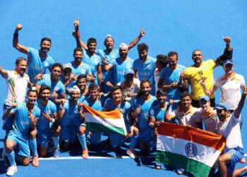 ஒலிம்பிக் ஆடவர் ஹாக்கி போட்டியில் இந்திய  அணி வெண்கல பதக்கத்தை வென்றது.