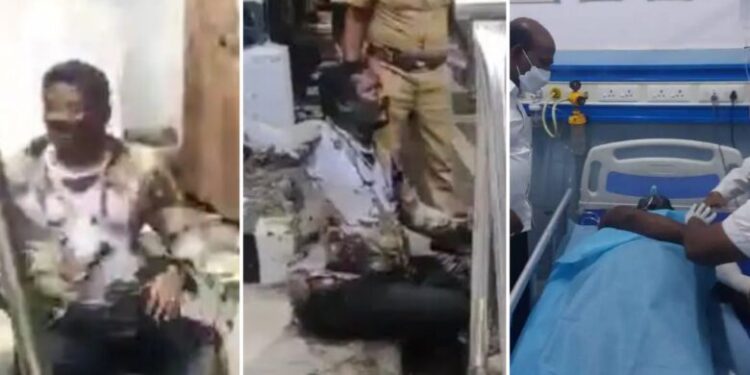 முதல்வர் முக ஸ்டாலின் வீடு முன்பாக தென்காசியை சேர்ந்த வெற்றிமாறன் என்ற நபர் உடலில் மண்ணெண்ணெய் ஊற்றி தீக்குளிப்பு