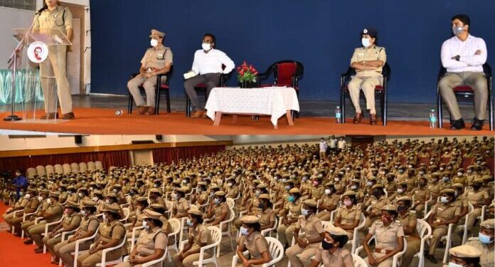 ஆயுதப்படை பெண் காவலர்களுக்கான புத்தாக்க பயிற்சி – சென்னை பெருநகர காவல் ஆணையாளர் துவக்கி வைத்து சிறப்புரையாற்றினார்.