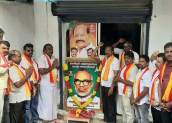 தமிழர் தந்தை சி.பா.ஆதித்தனார் பிறந்தநாள் விழா தூத்துக்குடியில்  சமத்துவ மக்கள் கழகம் சார்பில் சிறப்பாக கொண்டாடப்பட்டது