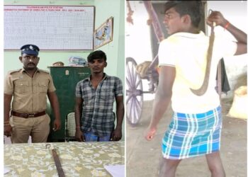 விளாத்திகுளம் பகுதியில் அரிவாளை காண்பித்து கொலை மிரட்டல் விடுத்தவர் கைது – அரிவாள் பறிமுதல் –  டிஎஸ்பி பிரகாஷ் அதிரடி நடவடிக்கை