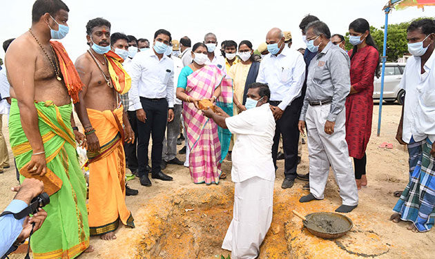 தூத்துக்குடியில் ரூ.28.31 கோடி மதிப்பீட்டில் ஸ்டெம் பார்க் மற்றும் சிட்டி லேனிங் சென்டர் – அமைச்சர் பெ.கீதாஜீவன் அடிக்கல் நாட்டினார்.