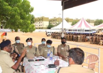 திருநெல்வேலி எஸ்.பி தலைமையில் போலீசாருக்கு தேர்தல் பாதுகாப்பு பணி குறித்து அறிவுரை கூட்டம்