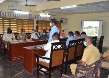 திண்டுக்கல் மாவட்ட காவல்‌‌‌ அலுவலகத்தில் சாலை பாதுகாப்பு தொடர்பான கலந்தாய்வு கூட்டம்