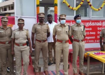 திண்டுக்கல் மாவட்டம் தாடிக்கொம்பு அஞ்சலி ரவுண்டானாவில் சிசிடிவி கேமிரா கட்டுப்பாடு அறை