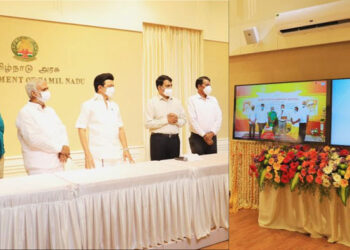 கோயில் தங்க நகைகளை உருக்கும் திட்டத்தை முதல்-அமைச்சர் மு.க.ஸ்டாலின் காணொலி மூலம் இன்று தொடங்கி வைத்தார்.