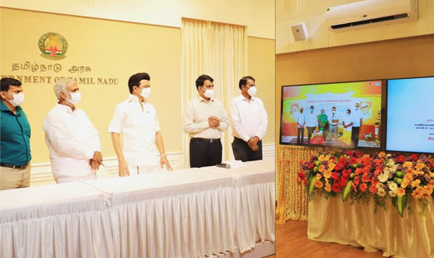 கோயில் தங்க நகைகளை உருக்கும் திட்டத்தை முதல்-அமைச்சர் மு.க.ஸ்டாலின் காணொலி மூலம் இன்று தொடங்கி வைத்தார்.