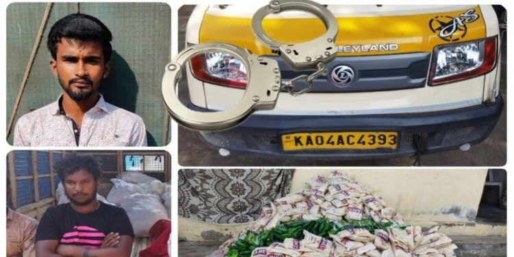 ரூ.1,15,000/- மதிப்புள்ள 178 கிலோ புகையிலை சரக்கு வாகனத்தில் ஏற்றி வந்த 5 பேர் கைது – புகையிலை மற்றும் சரக்கு வாகனம் பறிமுதல்