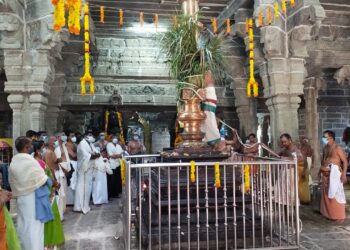 பூதப்பாண்டி பூதலிங்கசுவாமி கோயில் திருவிழா கொடியேற்றத்துடன் நடைபெற்றது