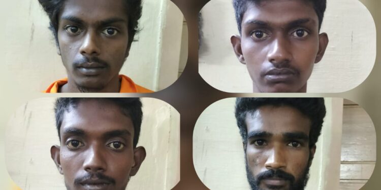 மதுரை மாவட்டத்தில் கொலை வழக்கில் ஈடுபட்ட நான்கு பேர் குண்டர் தடுப்புச் சட்டத்தின் கீழ் கைது