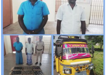 புதூர் பகுதியில் ஆட்டோவில் மதுபாட்டில்களை கடத்தி சென்ற 2 பேர் கைது – 410 மது பாட்டில்கள் மற்றும் கடத்துவதற்கு பயன்படுத்தப்பட்ட ஆட்டோ பறிமுதல்