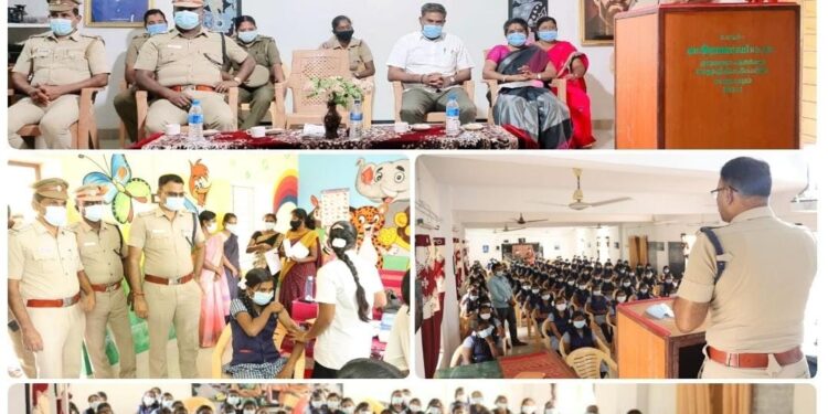 எட்டையாபுரம் பள்ளியில் எஸ்பி  ஜெயக்குமார் தலைமையில் ஒமைக்ரான் கொரோனா தடுப்பு விழிப்புணர்வு நிகழ்ச்சி –  டிஎஸ்பி பிரகாஷ் ஏற்பாடு