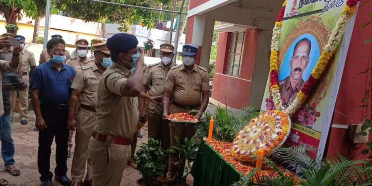 கடந்த வருடம் தீவிரவாதிகளால் சுட்டுக்கொல்லப்பட்ட சிறப்பு உதவி ஆய்வாளர் .வில்சன் நினைவு தினம் அனுசரிப்பு