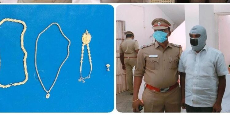 விளாத்திகுளம் பகுதியில் வீடு புகுந்து  தங்க நகைகளை திருடியவர் கைது – ரூ. 3 லட்சம் மதிப்புள்ள 11 பவுன் தங்க நகைகள் அதிரடியாக மீட்பு